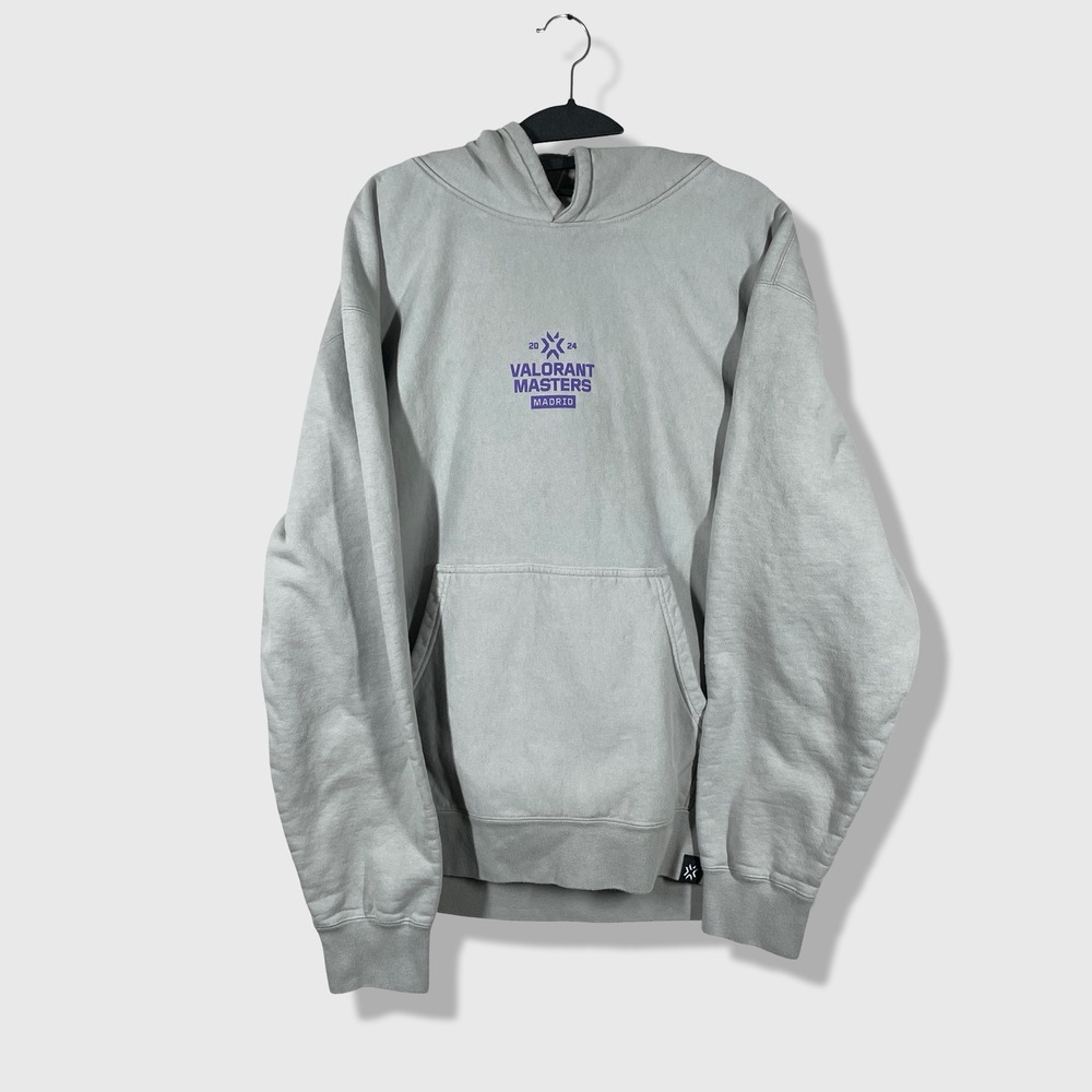 2024 Riot Games Valorant Masters‎ Madrid Hoodie Mens XL Grey Esports Streetwear